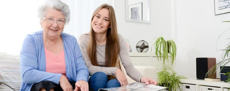 senior with daughter