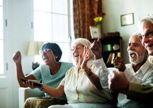 Seniors Enjoy Watching Baseball Together