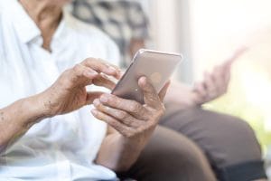 Older adults using smartphones