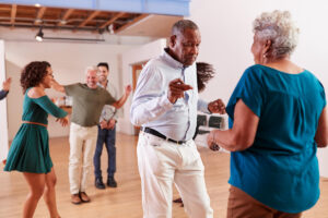 Seniors at a dancing class